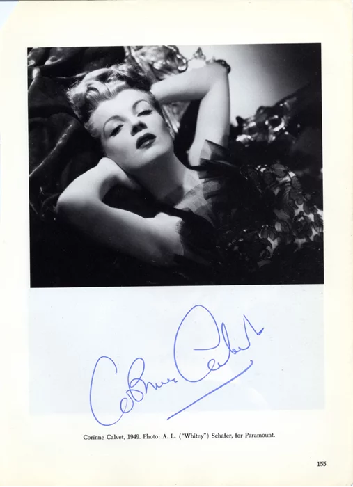 Corinne Calvet autograph