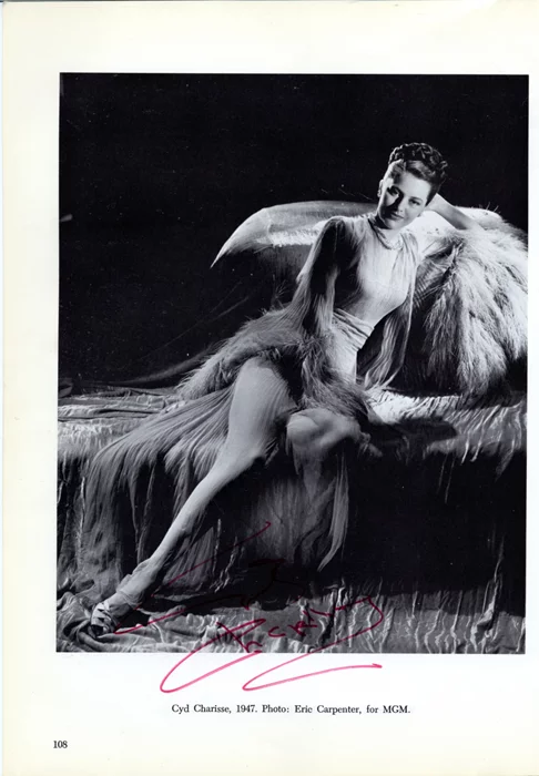 Cyd Charisse autograph