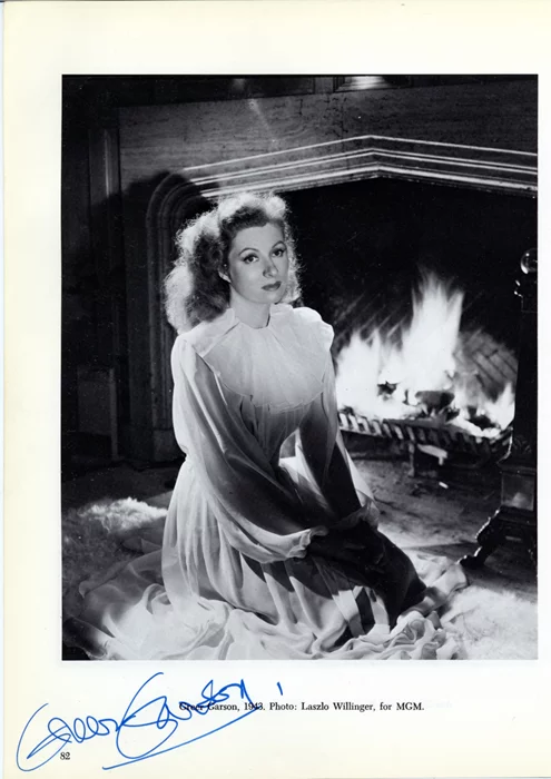 Greer Garson autograph