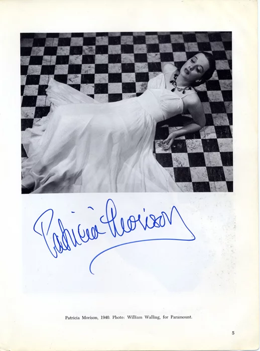 Patricia Morison autograph