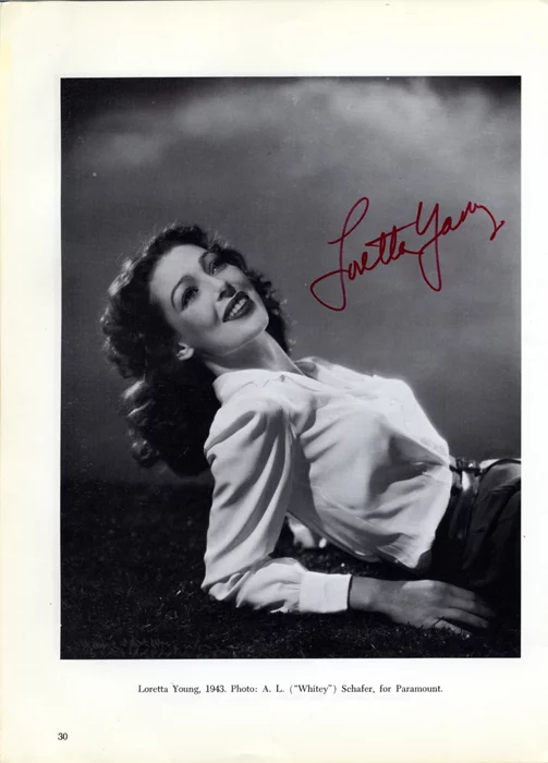 Loretta Young autograph