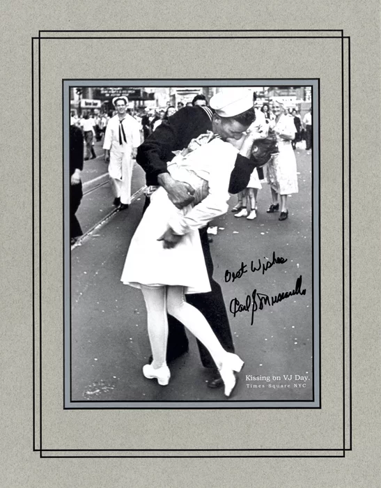 V-J Day Nurse and Sailor autograph