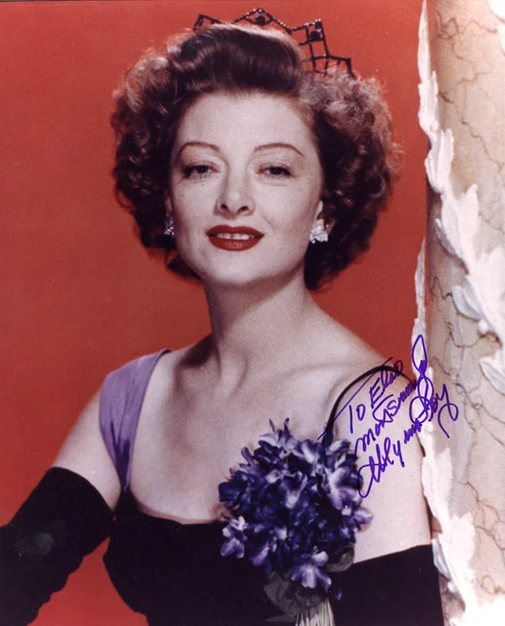 Myrna Loy autograph