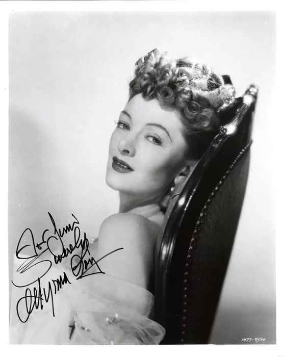 Myrna Loy autograph