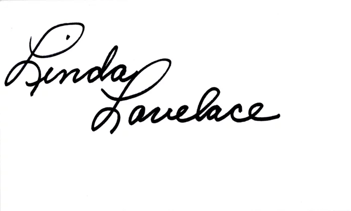 Linda Lovelace autograph