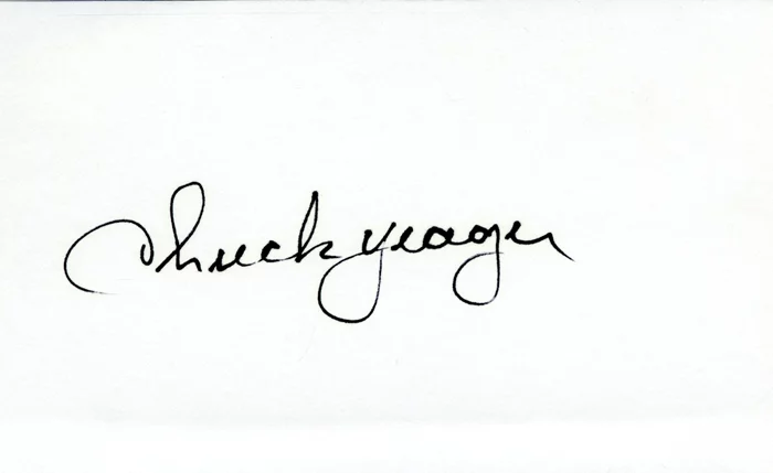 Chuck Yeager autograph