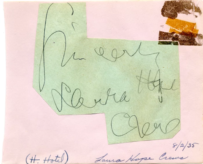 Laura Hope Crews autograph