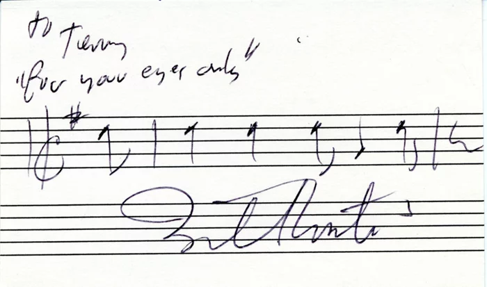Bill Conti autograph