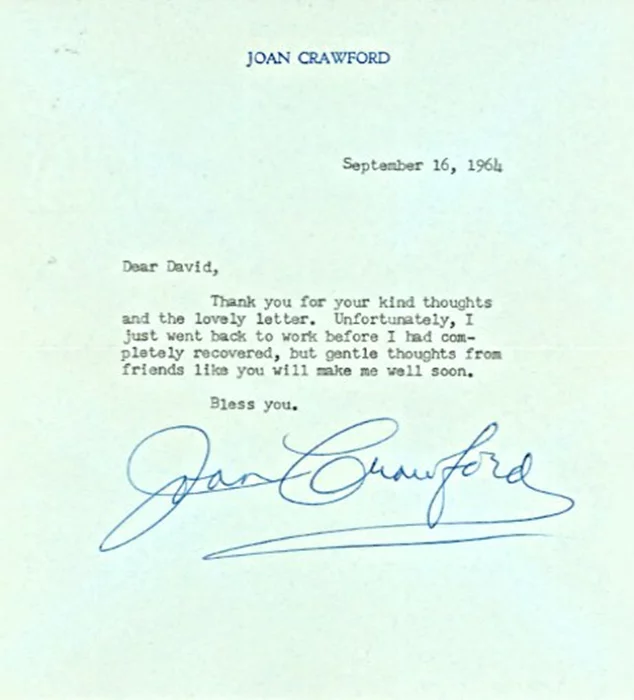 Joan Crawford autograph