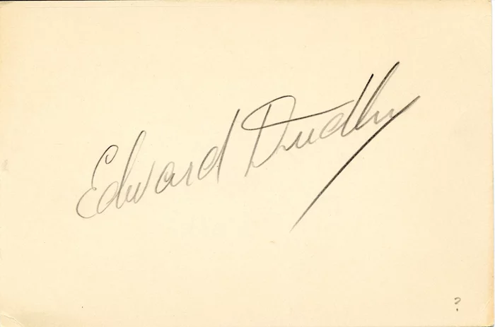 Ed Dudley autograph