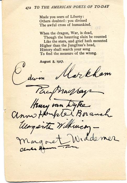 American Poets autograph
