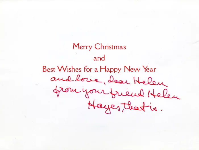Helen Hayes autograph