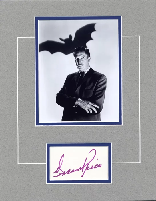 Vincent Price autograph