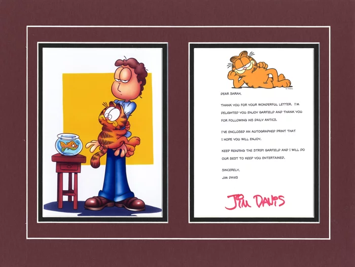 Garfield autograph