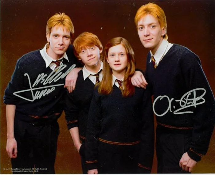 James & Oliver Phelps autograph