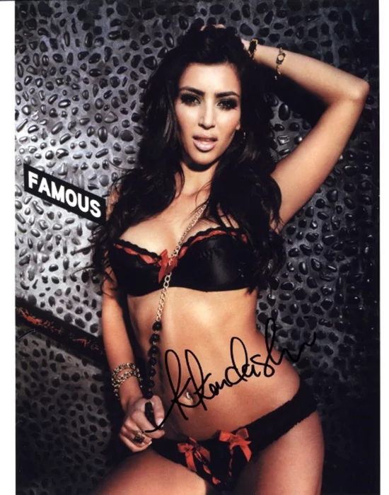 Kim Kardashian autograph