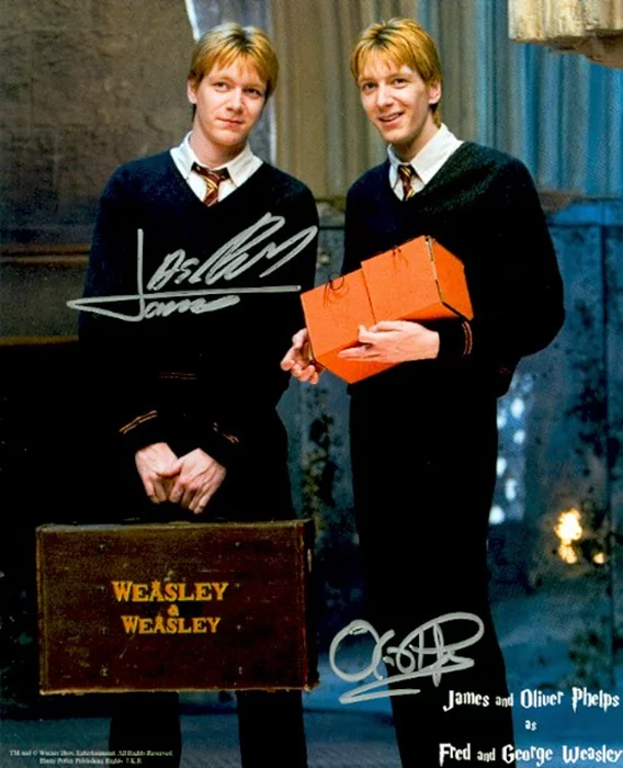 James & Oliver Phelps autograph