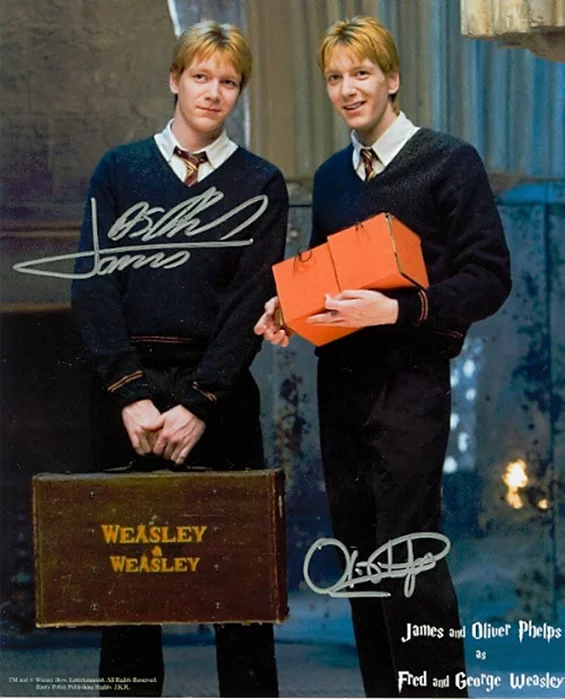 James & Oliver Phelps autograph