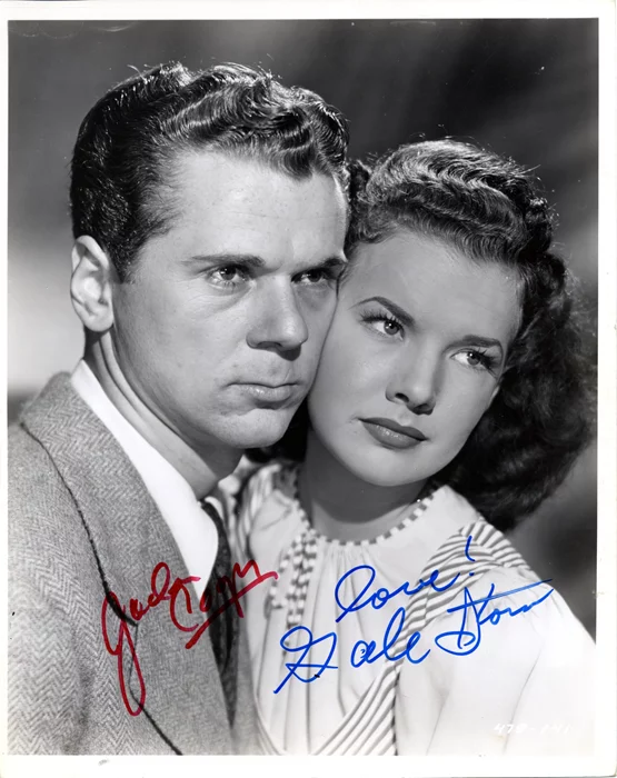 Jackie Cooper & Gale Storm autograph