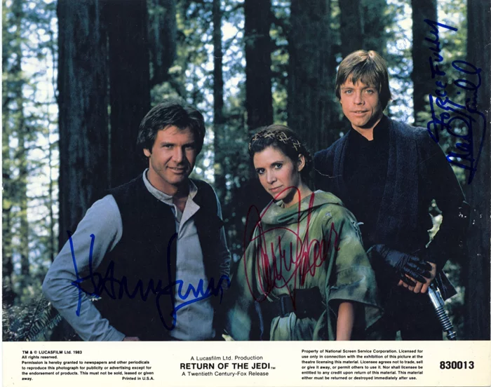 Star Wars: Episode VI - Return of the Jedi autograph