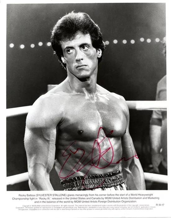 Sylvester Stallone autograph