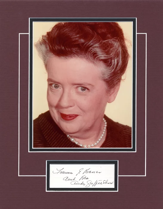 Frances Bavier autograph