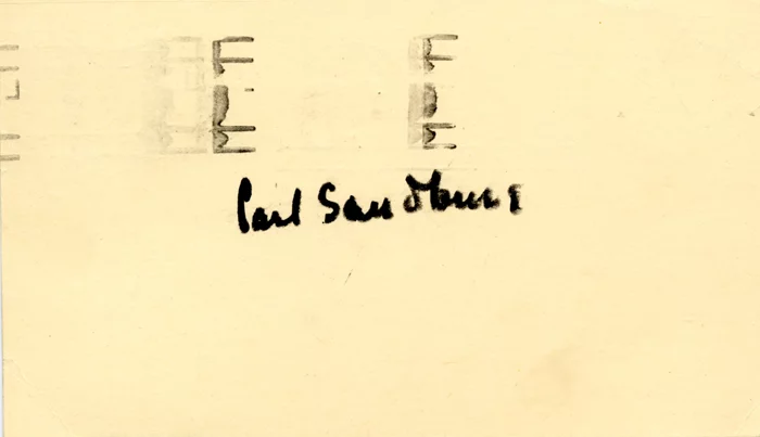 Carl Sandburg autograph