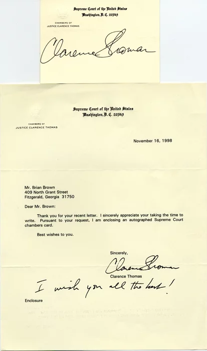 Clarence Thomas autograph