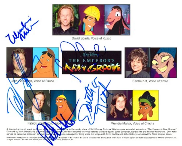 The Emperor's New Groove autograph