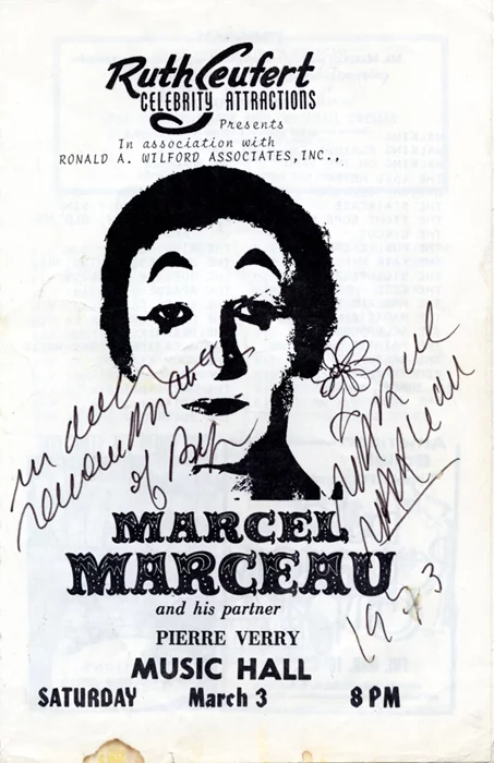 Marcel Marceau autograph