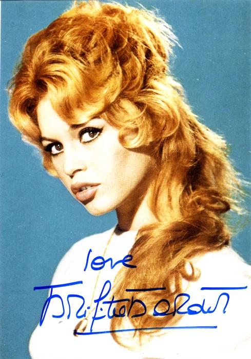 Brigitte Bardot autograph