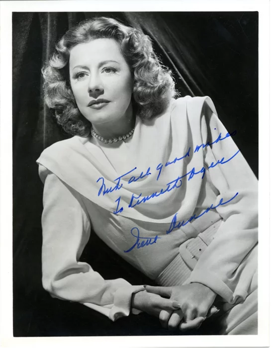 Irene Dunne autograph