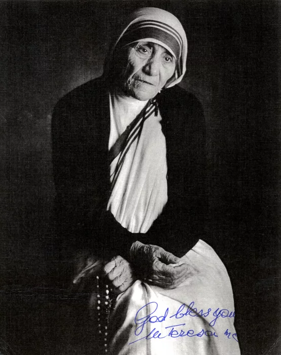 Mother Teresa autograph