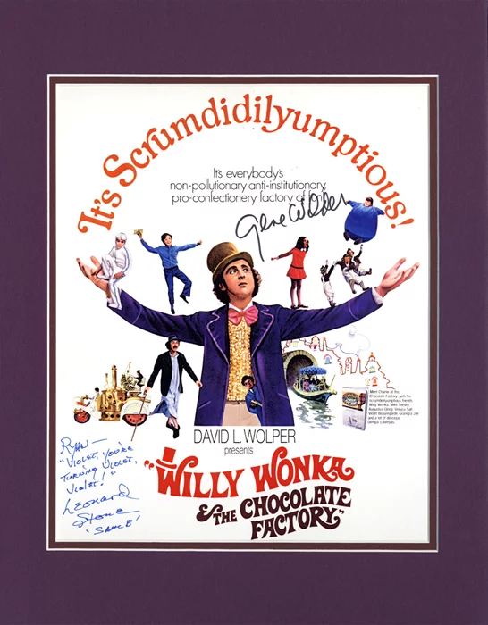 Willy Wonka and The Chocolate Factory autograph