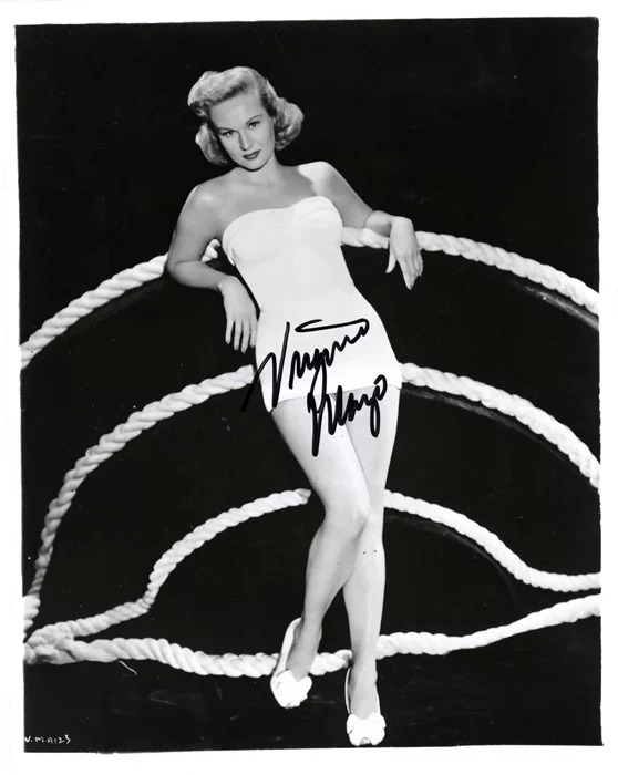 Virginia Mayo autograph