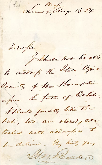 Henry Ward Beecher autograph