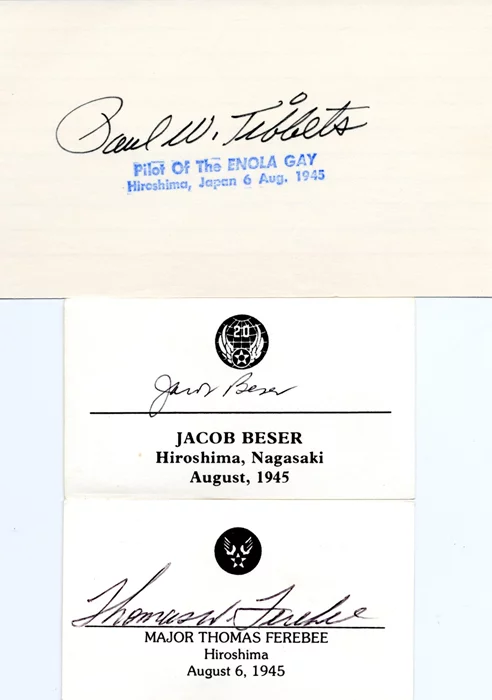 Enola Gay autograph