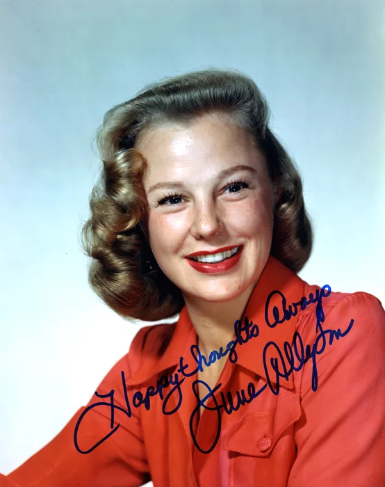 June Allyson autograph