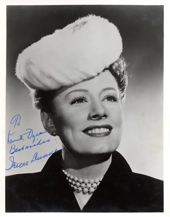Irene Dunne autograph