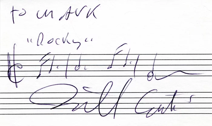 Bill Conti autograph