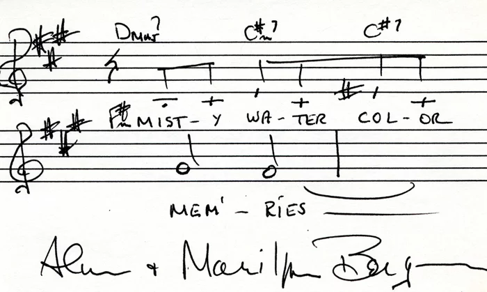 Alan & Marilyn Bergman autograph