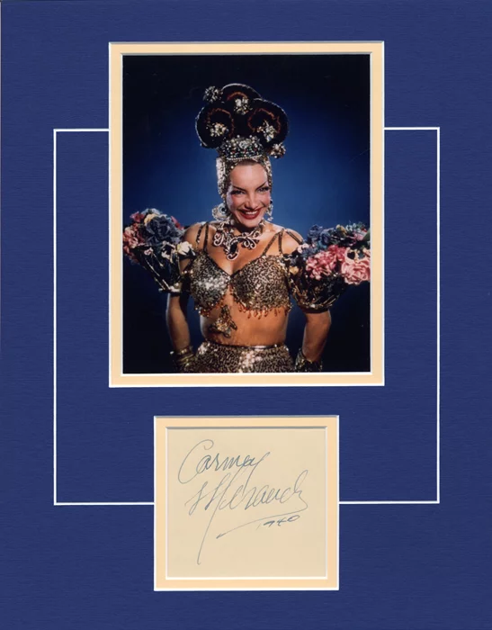 Carmen Miranda autograph