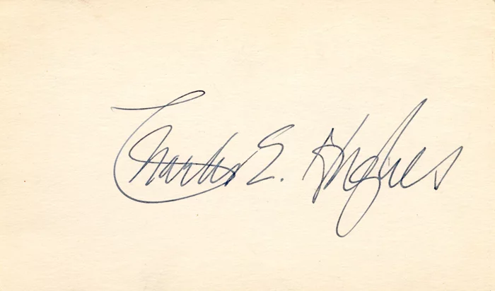 Charles Evans Hughes autograph