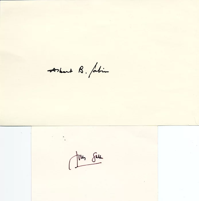 Polio Vaccine autograph