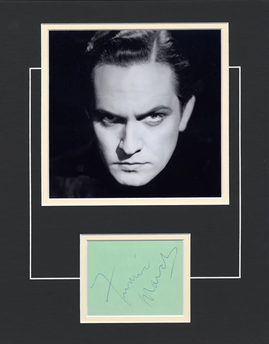 Fredric March autograph