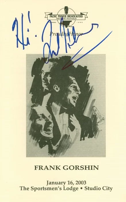 Frank Gorshin autograph