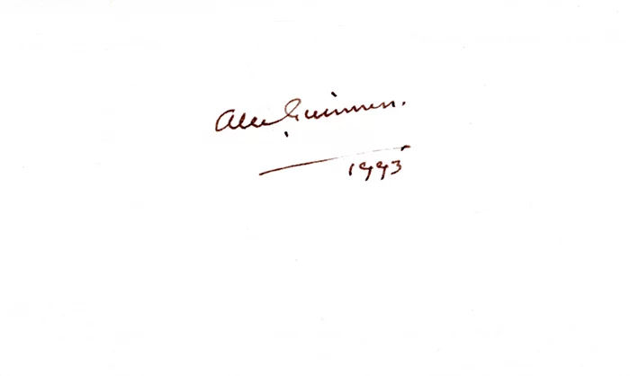 Alec Guinness autograph