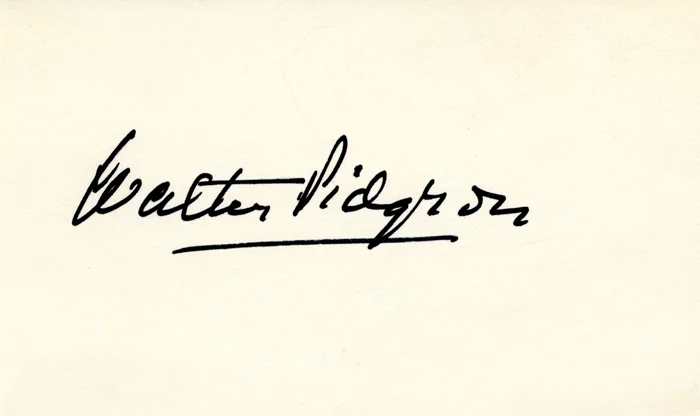 Walter Pidgeon autograph