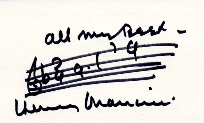 Henry Mancini autograph