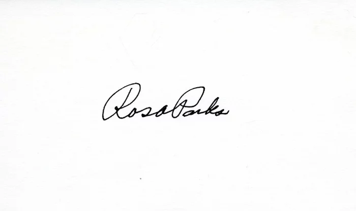 Rosa Parks autograph